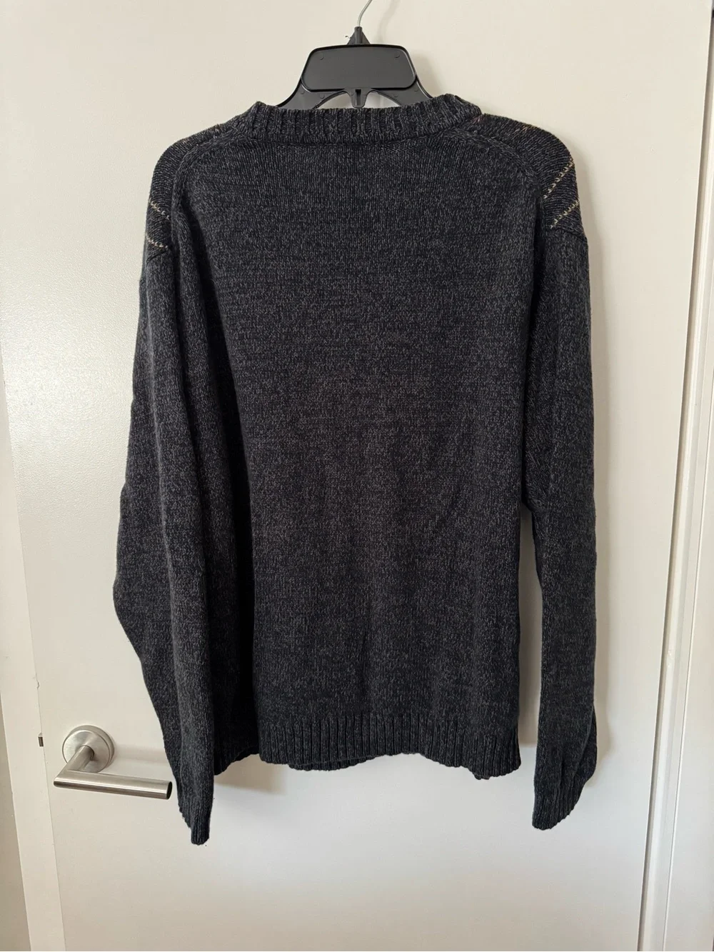 Geoffrey Beene Men's Charcoal Argyle Crewneck Sweater Size Large